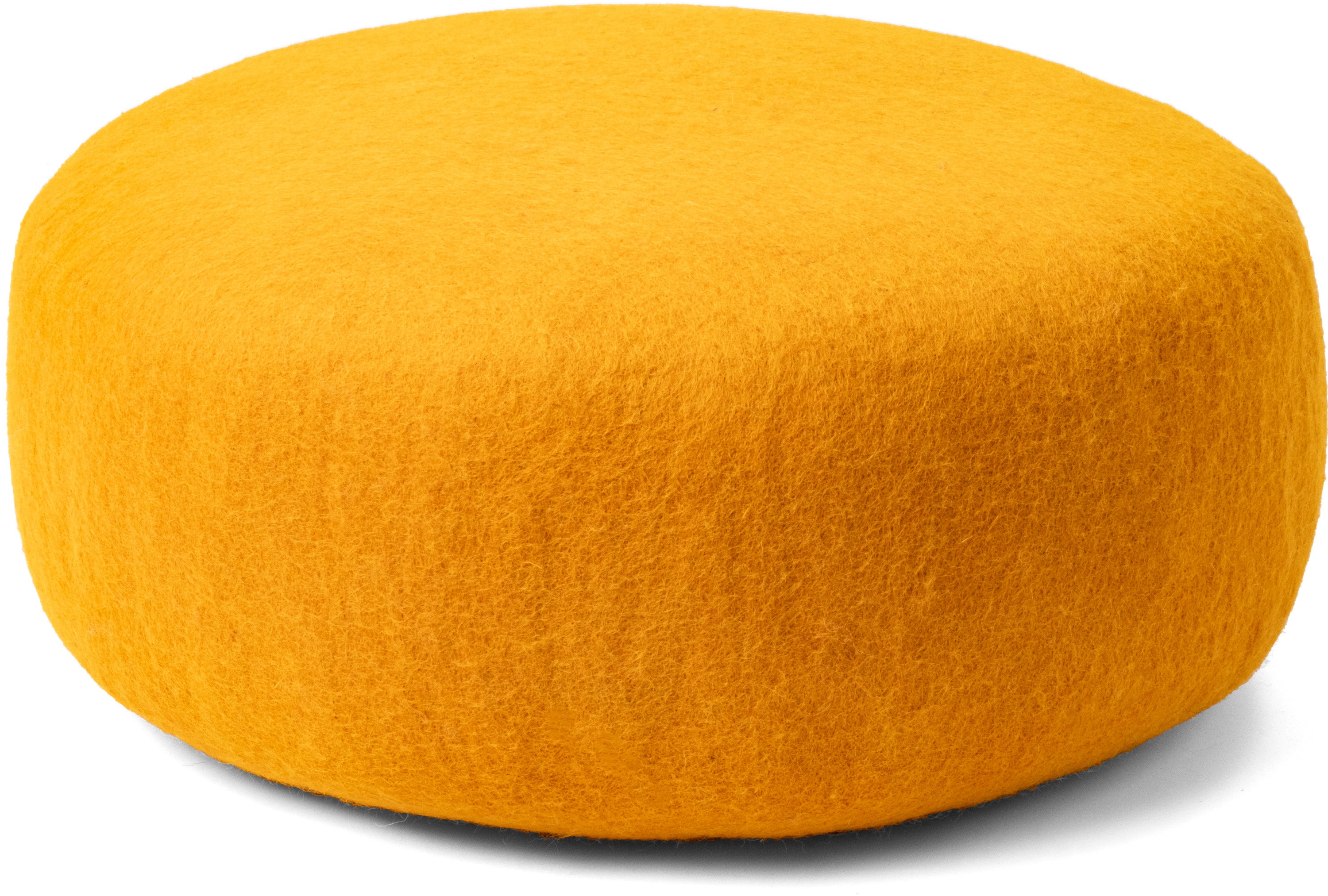 Risa - Ockergelber Colour Pouf aus 100 % reiner Schurwolle